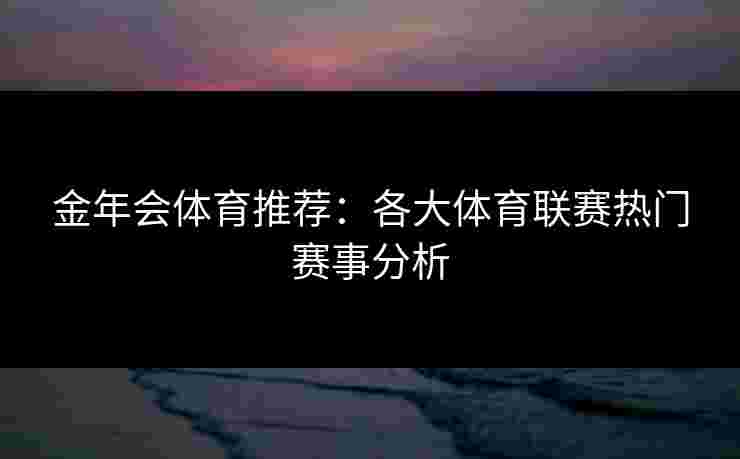 金年会体育推荐：各大体育联赛热门赛事分析